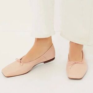 Mansur Gavriel square toe Pink Ballet Flats size 36